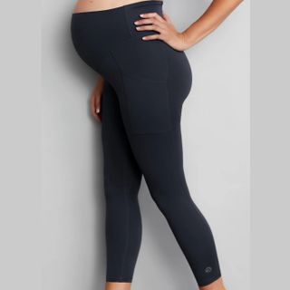 Natal Active Luxe Maternity Leggings in black worn by model
