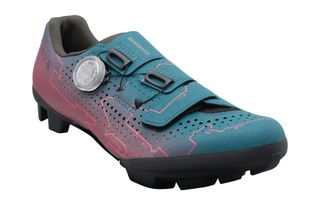 Shiman's women's RX6 gravel shoe in limited edition "sunrise" colors