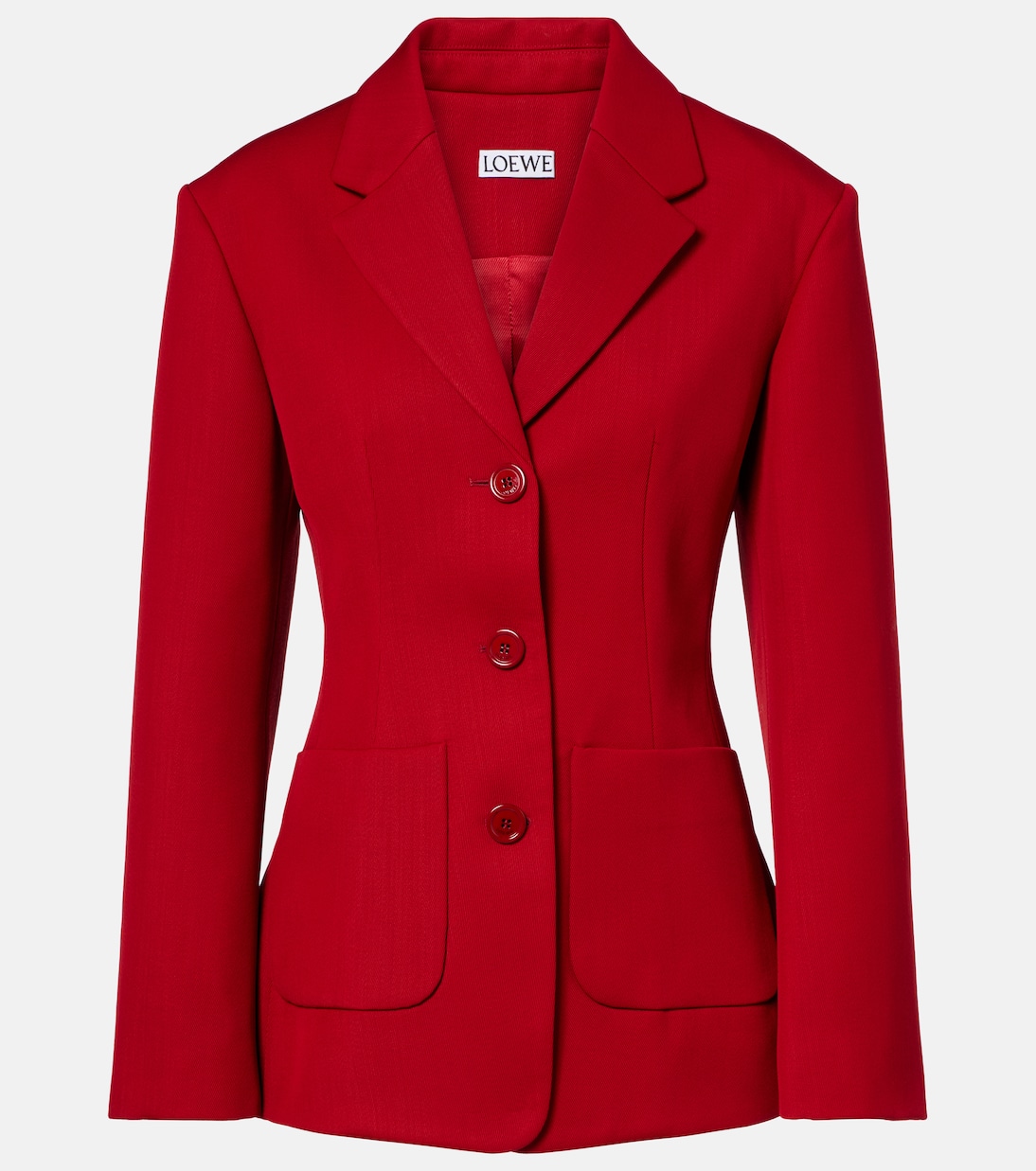 Wool-Blend Blazer in Red - Loewe