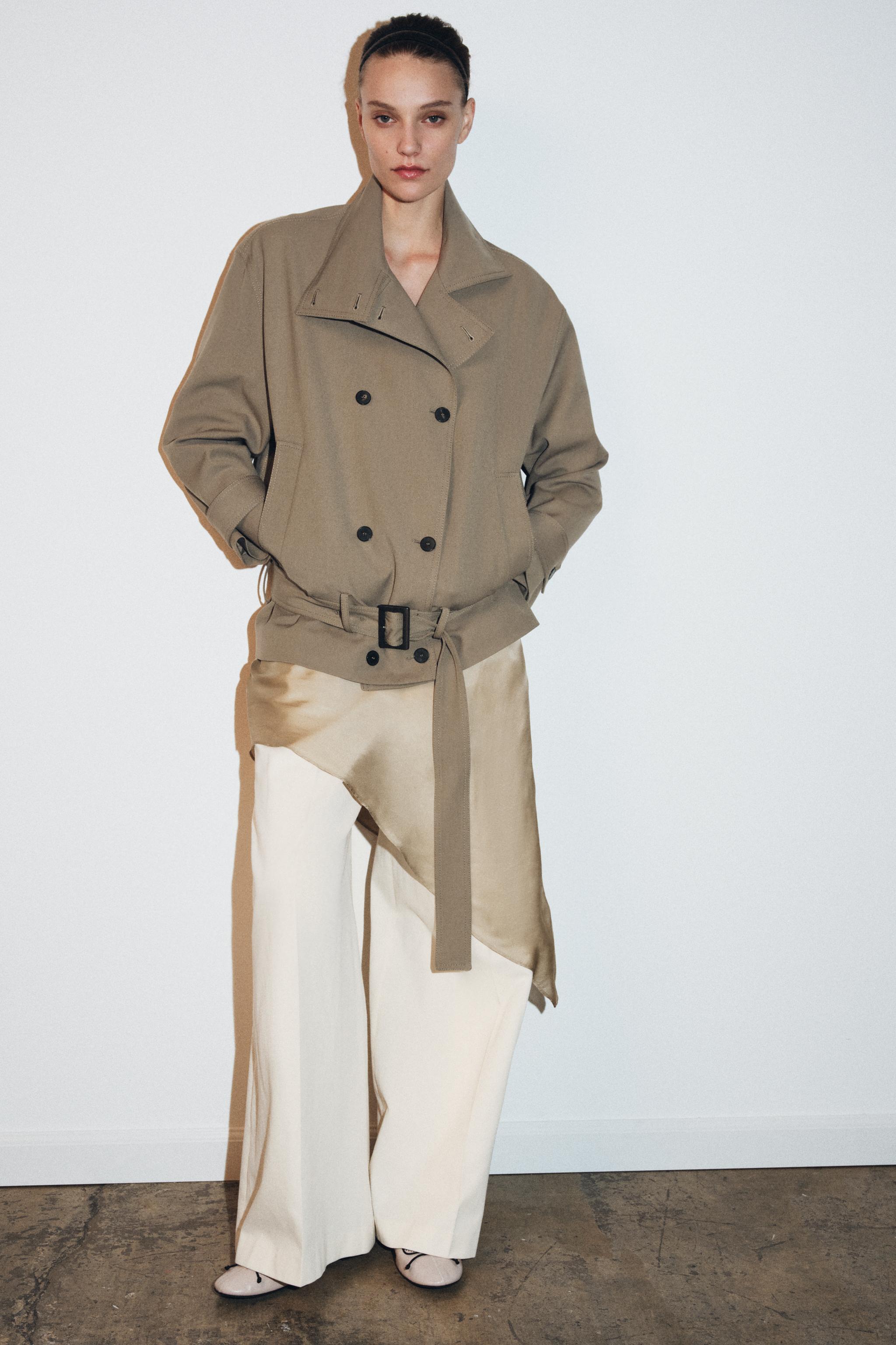 Zw Collection Flowing Jacket With Belt