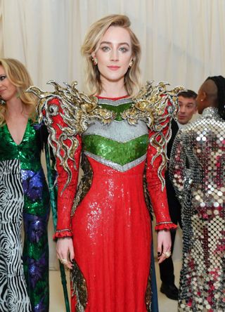 Saoirse Ronan attends The 2019 Met Gala Celebrating Camp: Notes on Fashion at Metropolitan Museum of Art in New York