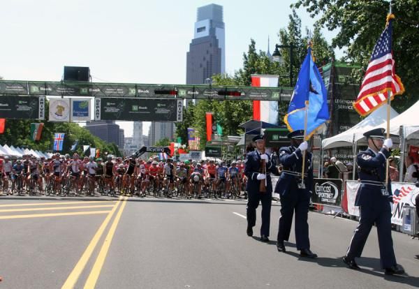 It was a beautiful day in always sunny Philadelphia as the color guard marched out Old Glory for the start of this year's championship.
