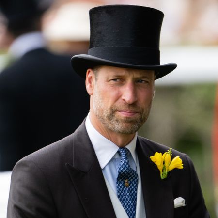 Prince William in a top hat and suit