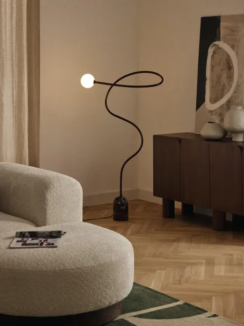 Floor Lamp Alina with Marble Base