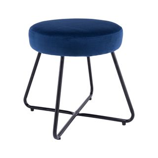 blue velvet stool