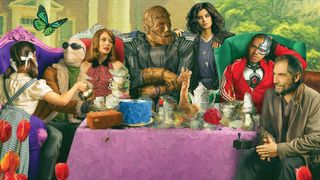 Doom Patrol -sarjan hahmot mainosjulisteessa