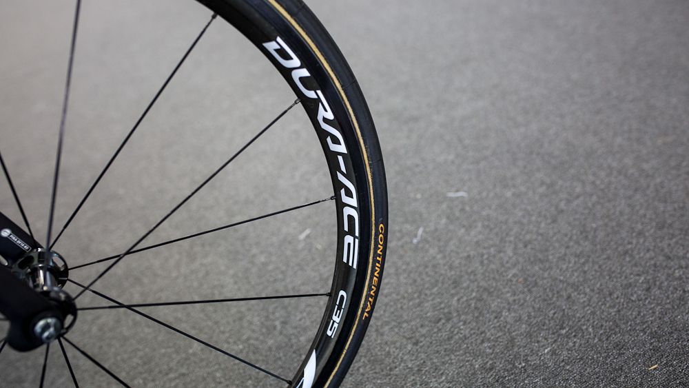 The Colombian climber has Dura-Ace 9000 C35 wheels