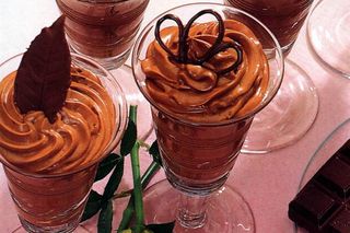 Dark chocolate mocha mousse