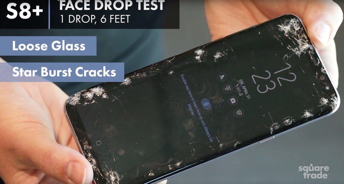 Square Trade found the Galaxy S8 to be less durable than the S7. Credit: Square Trade