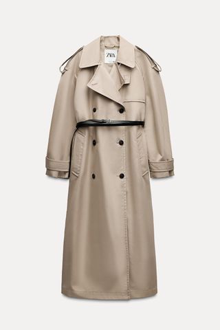 Zw Collection Oversized Water Repellent Trench Coat