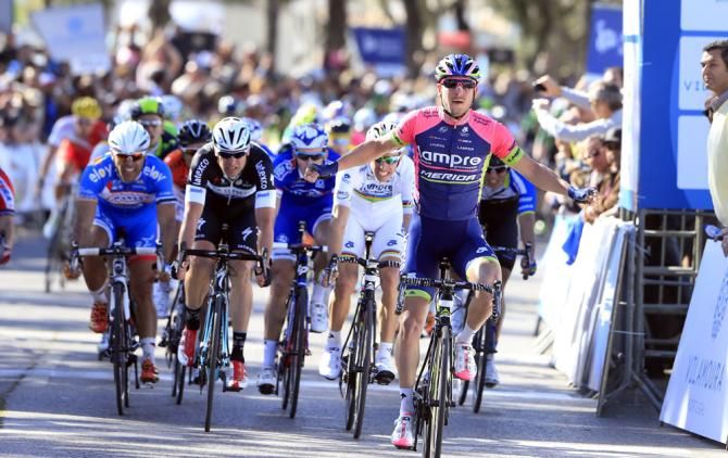 The strong start to 2014 continues for Sacha Modolo (Lampre-Merida) as he wins stage 1 at Volta ao Algarve