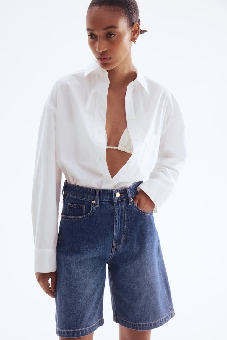 Denim Bermuda Shorts