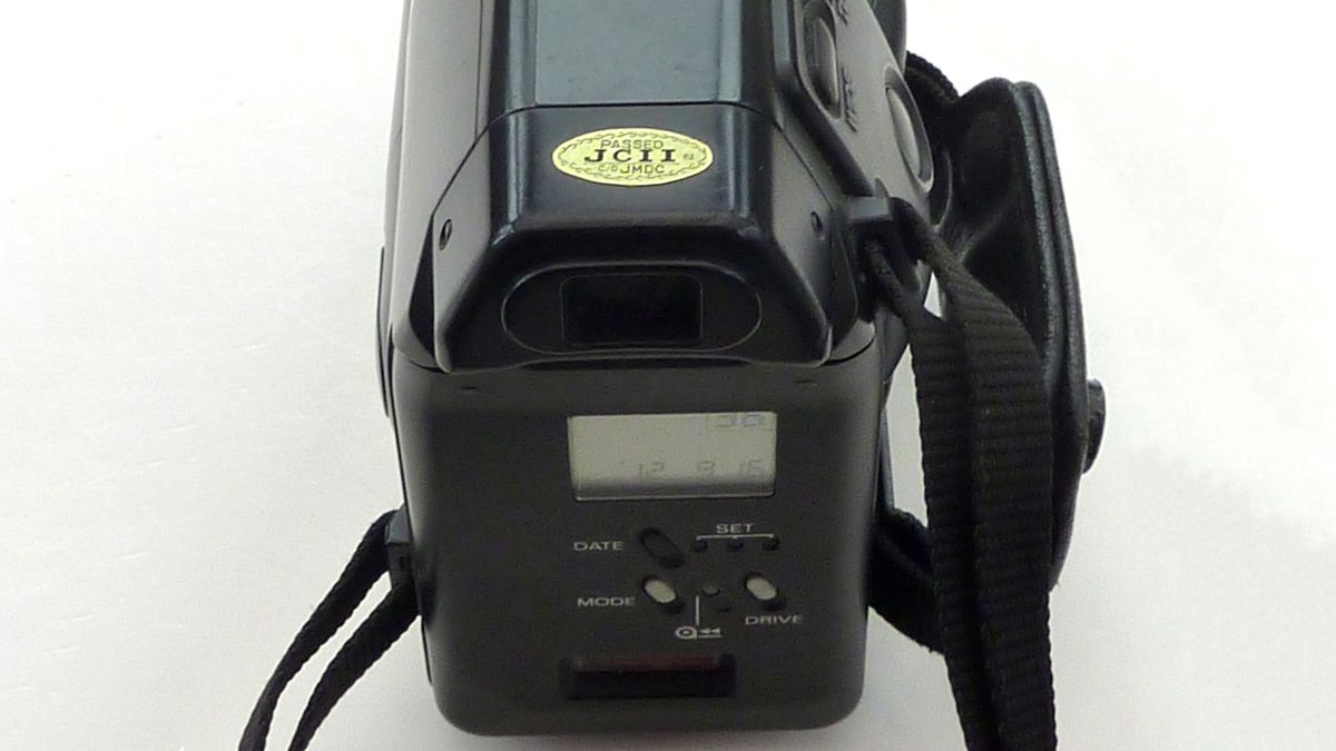 The back of the Kyocera Samurai half-frame camera