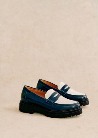 Sepatu Albane - Multi Navy - Kulit Ovine Halus - Sézane