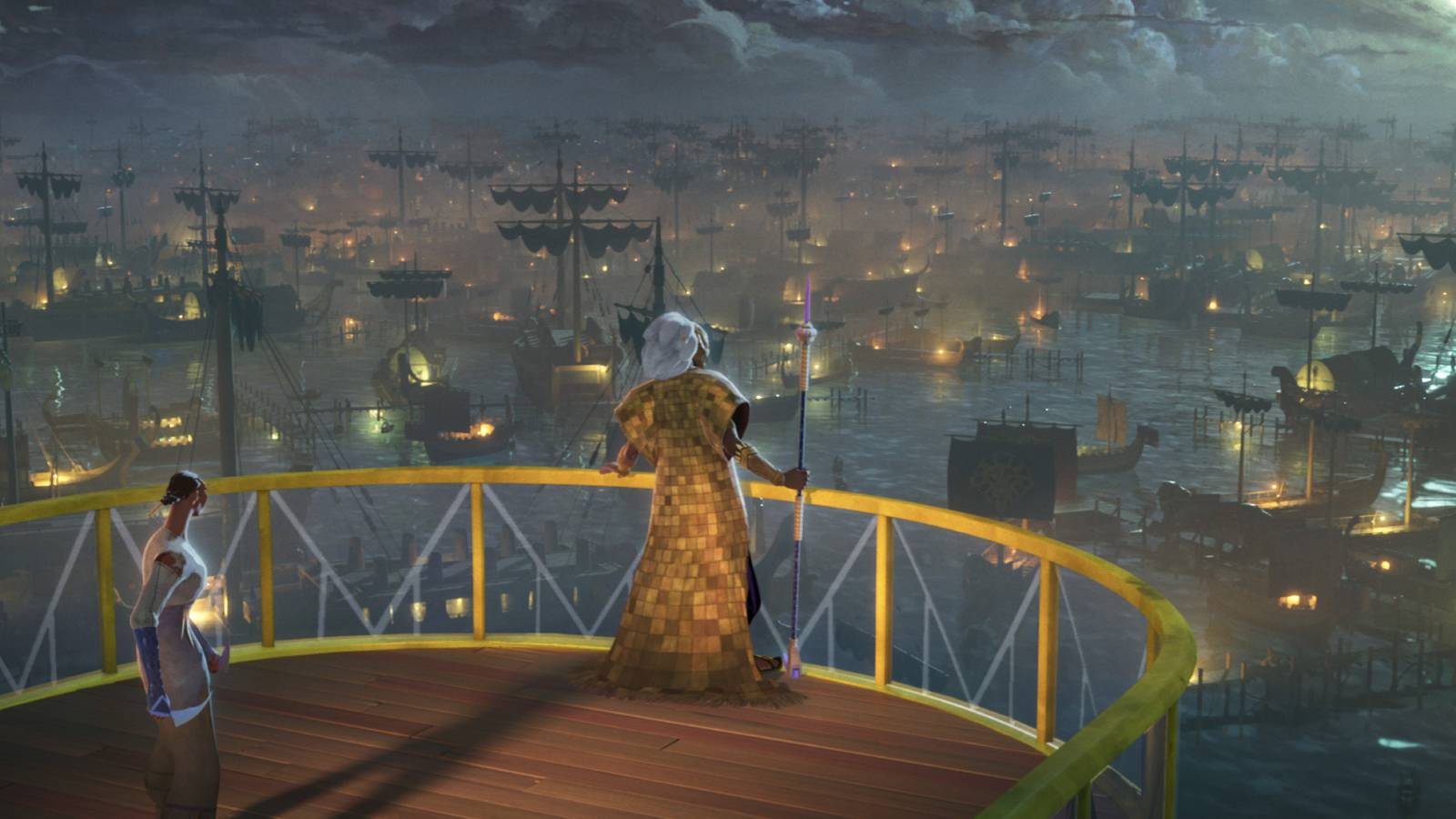 A still of boats in a port from Disney Plus&#039; Eyes of Wakanda.
