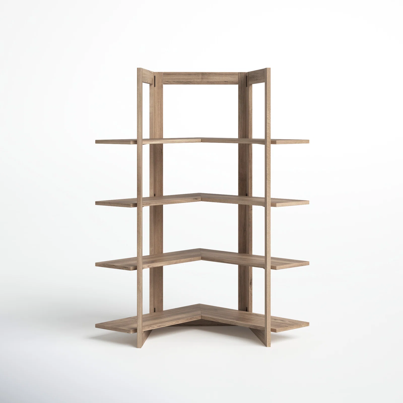 modern corner bookshelf
