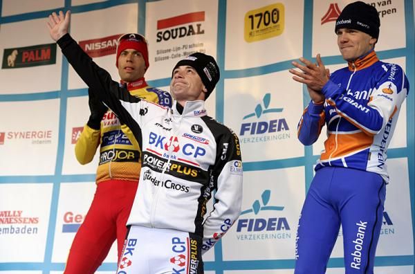 Radomir Simunek Jr. (BKCP - Powerplus) celebrates his second Scheldecross victory.