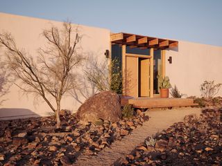 Entrance and porch in the High Desert House by Ryan Leidner