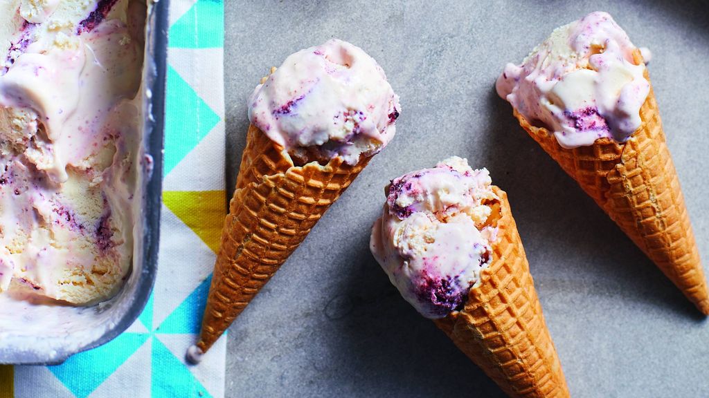 Joe Wicks' black cherry and yogurt ripple ice cream Dessert Recipes