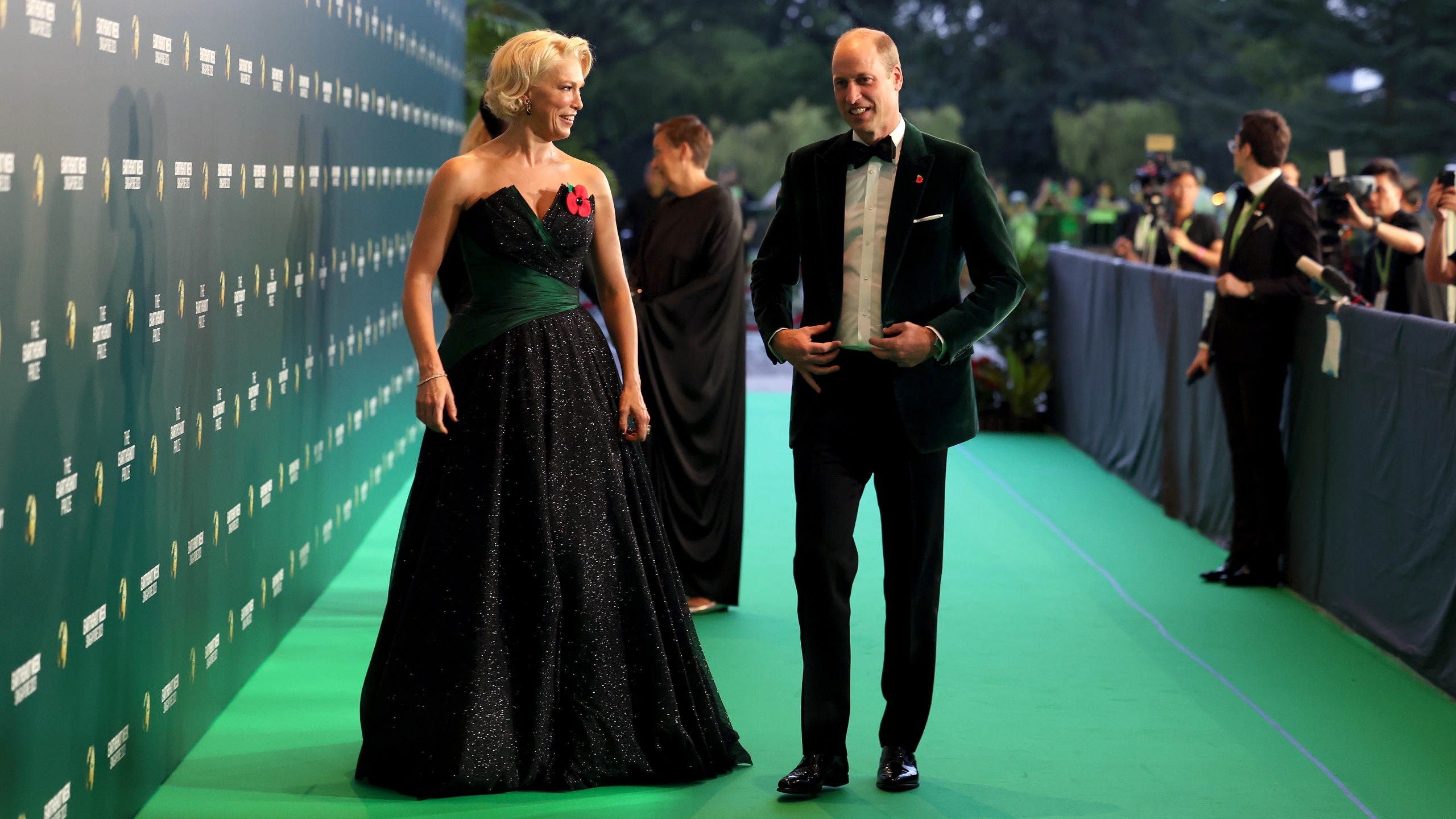 Hannah Waddingham and Prince William, Prince of Wales attend the 2023 Earthshot Prize Awards Ceremony on November 07, 2023