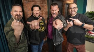 Impractical jokers cast with Chris Jericho