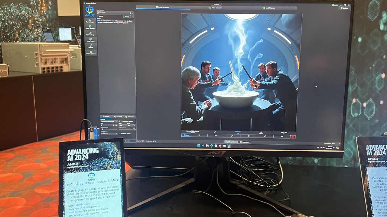 An AI demo at the AMD Advancing AI 2024 event
