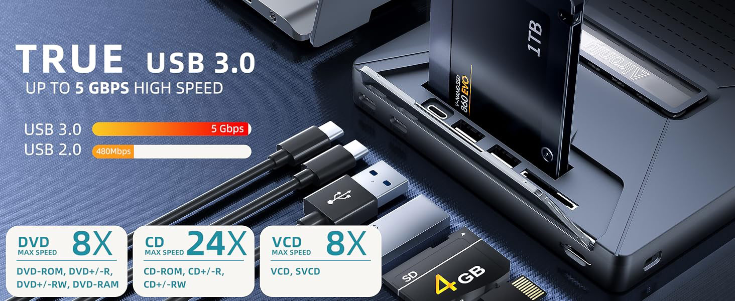 Portable USB DVD writer with SATA dock deal