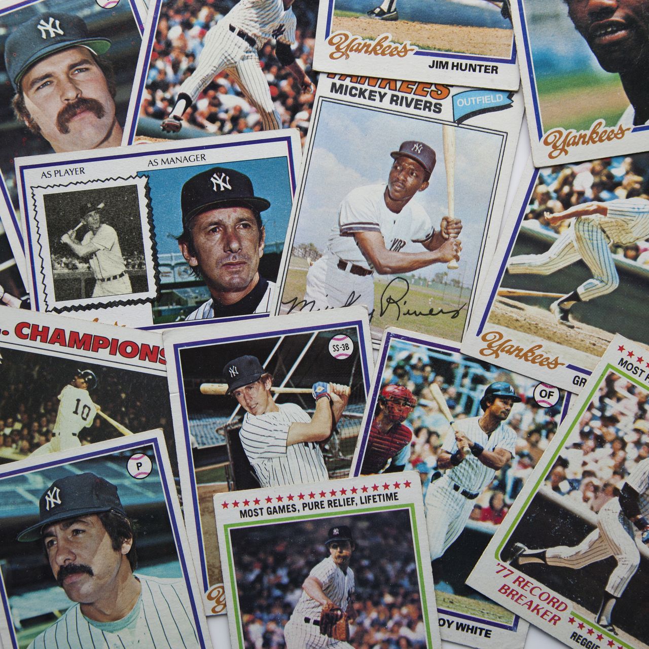 Baseball cards.