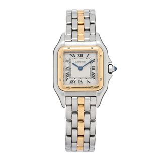 CARTIER Stainless Steel 18K Yellow Gold 22mm Panthere Quartz Watch