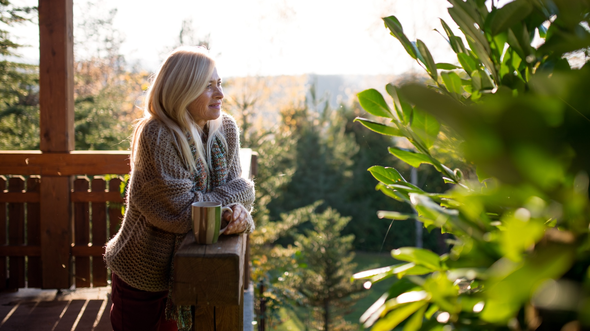 woman looking into distance