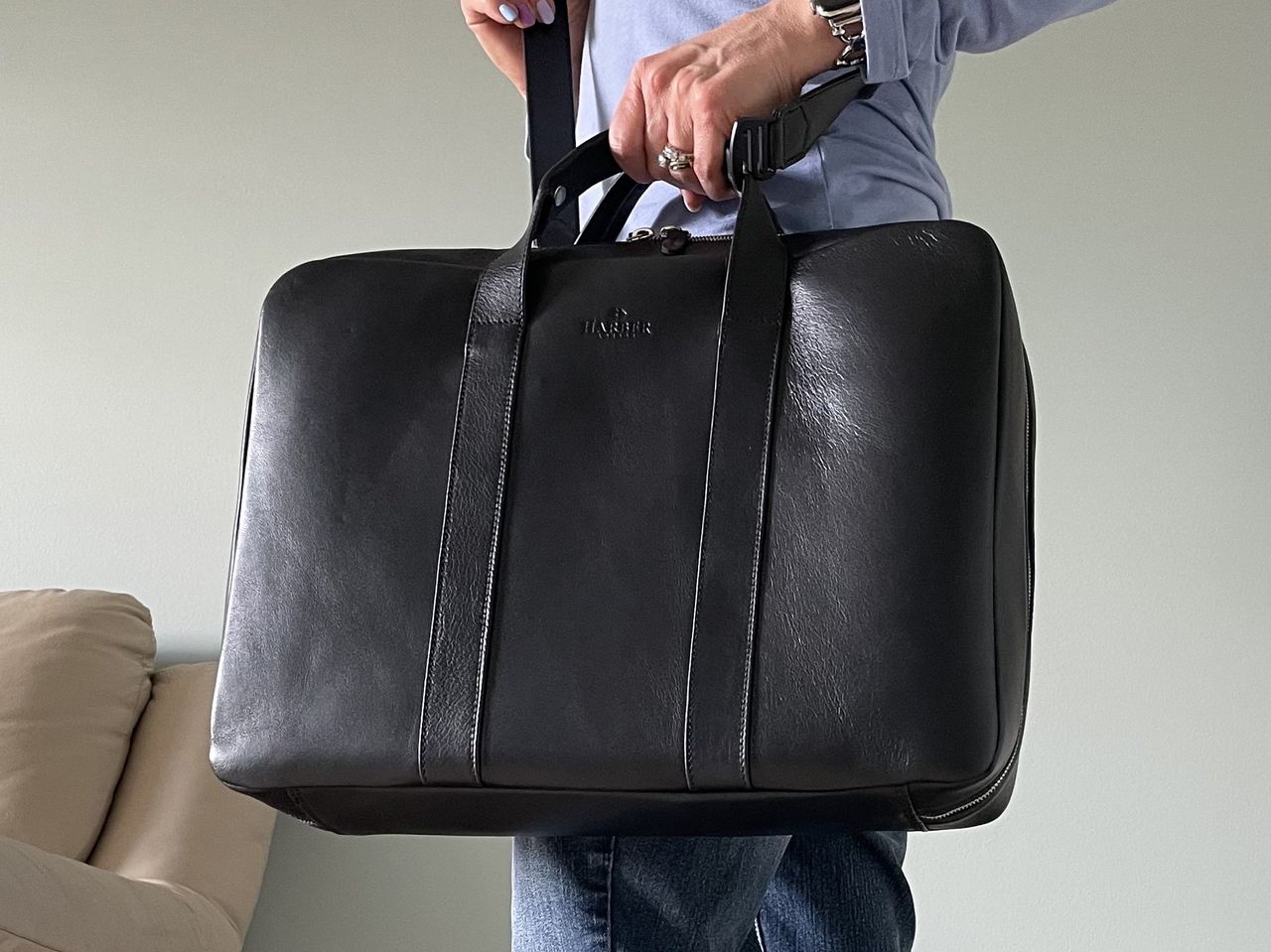 Harber London Laptop Briefcase Lifestyle