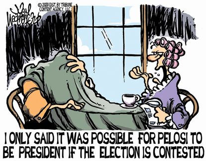 Political Cartoon U.S. 2020 election Pelosi