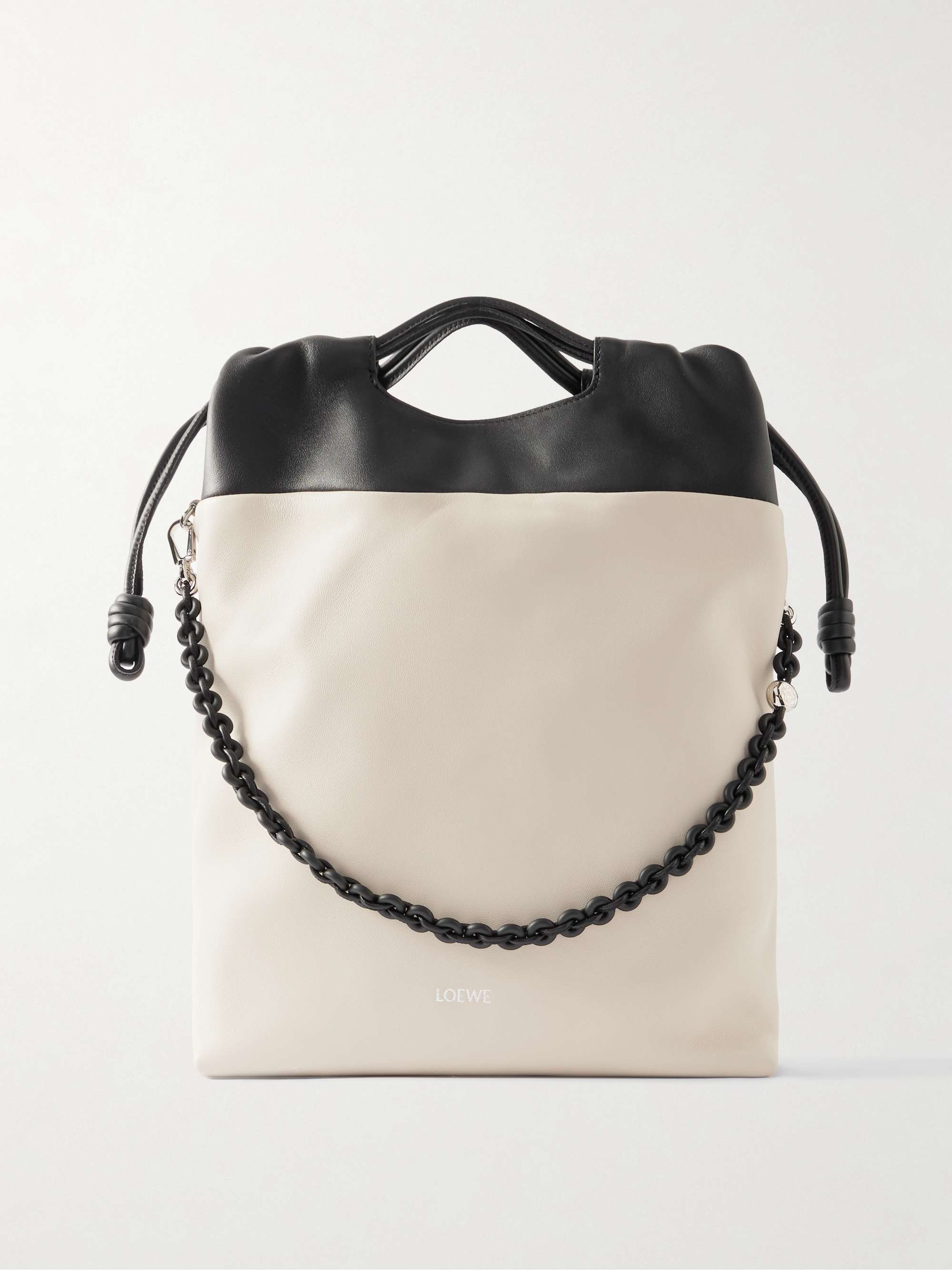 Flamenco Two-Tone Leather Tote