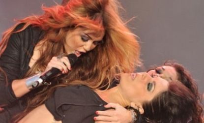 Cyrus performs in Madrid on June 6.
