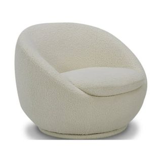 Better Homes & Gardens Mira Swivel Chair, Cream