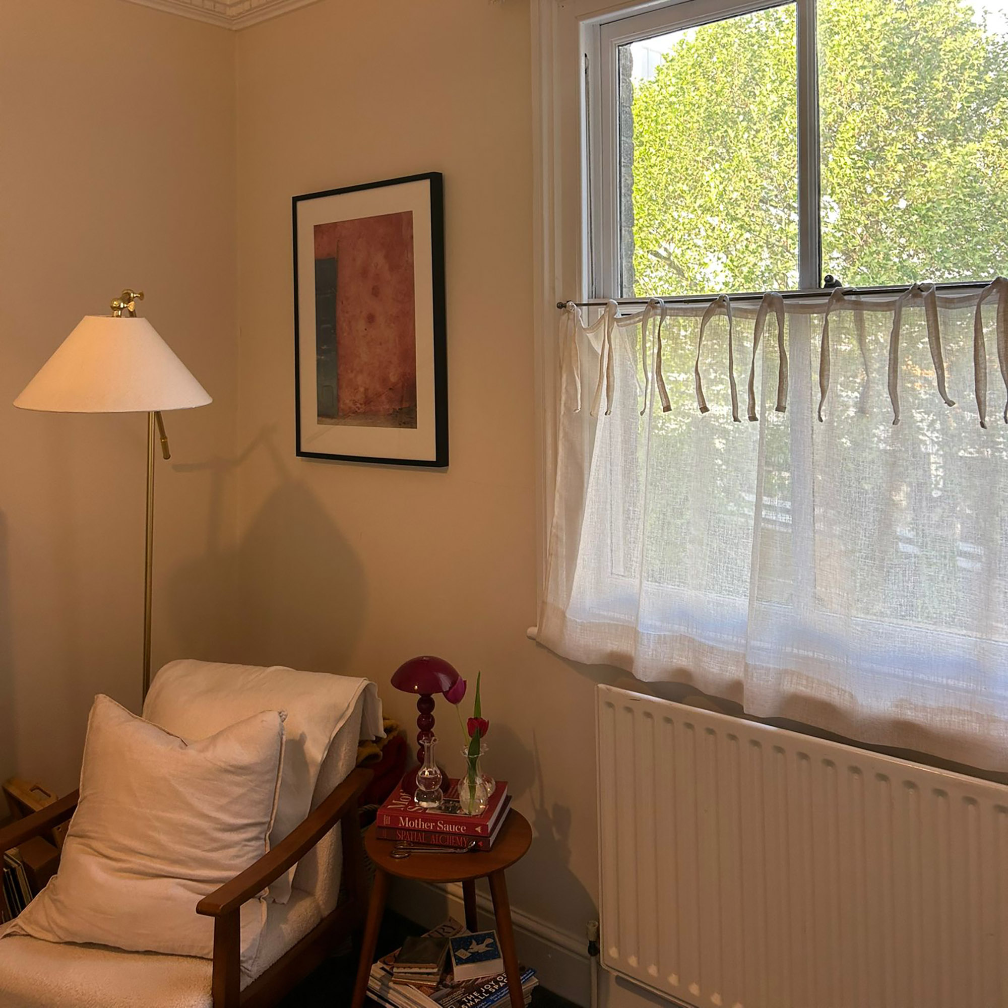 Cafe curtain in living room