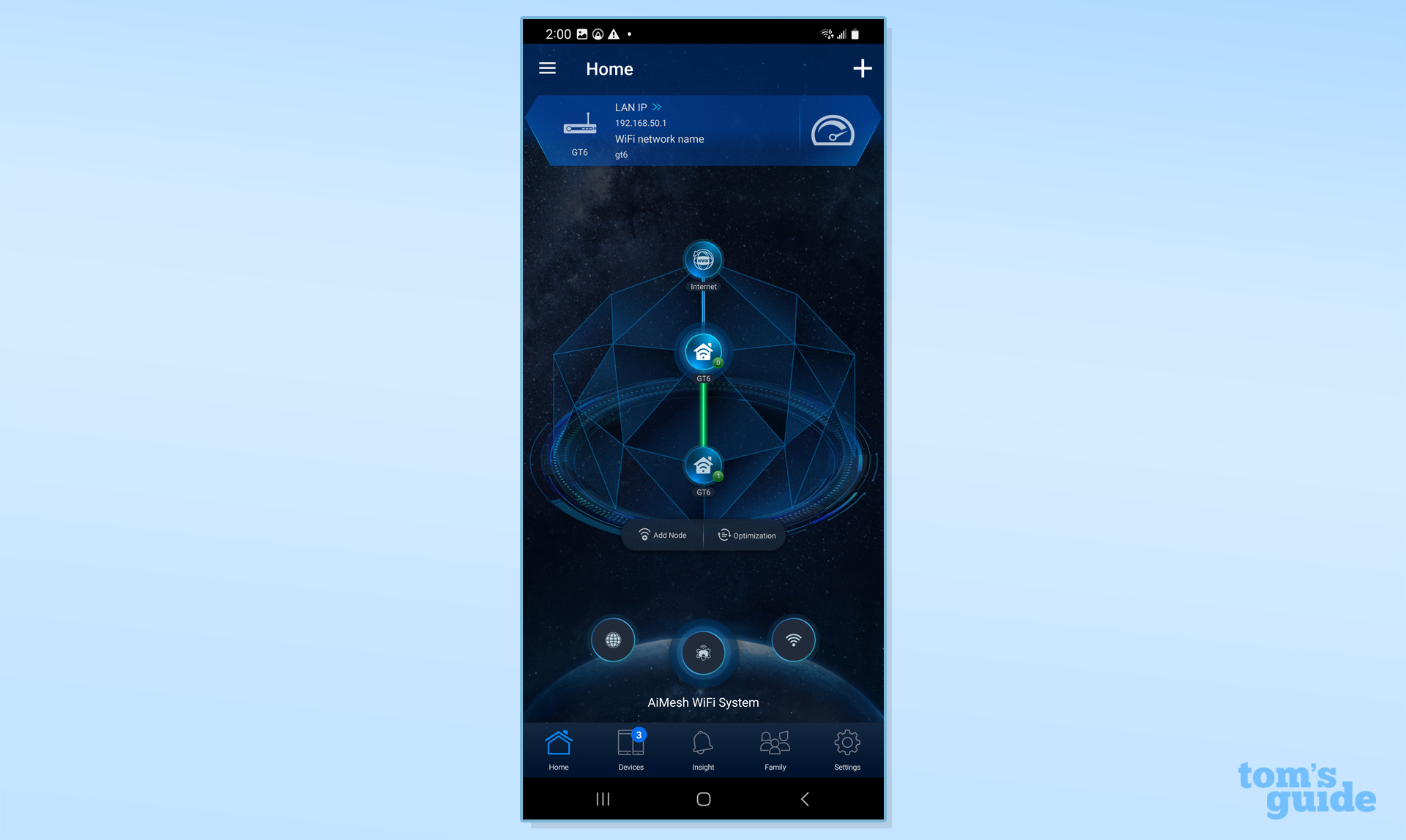 Asus ROG Rapture GT6 app captura de pantalla