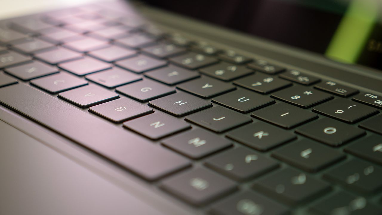 A close-up of the keyboard on the Samsung Galaxy Book 3 Ultra