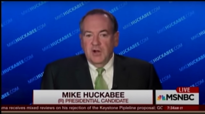 Republican presidential candidate Mike Huckabee