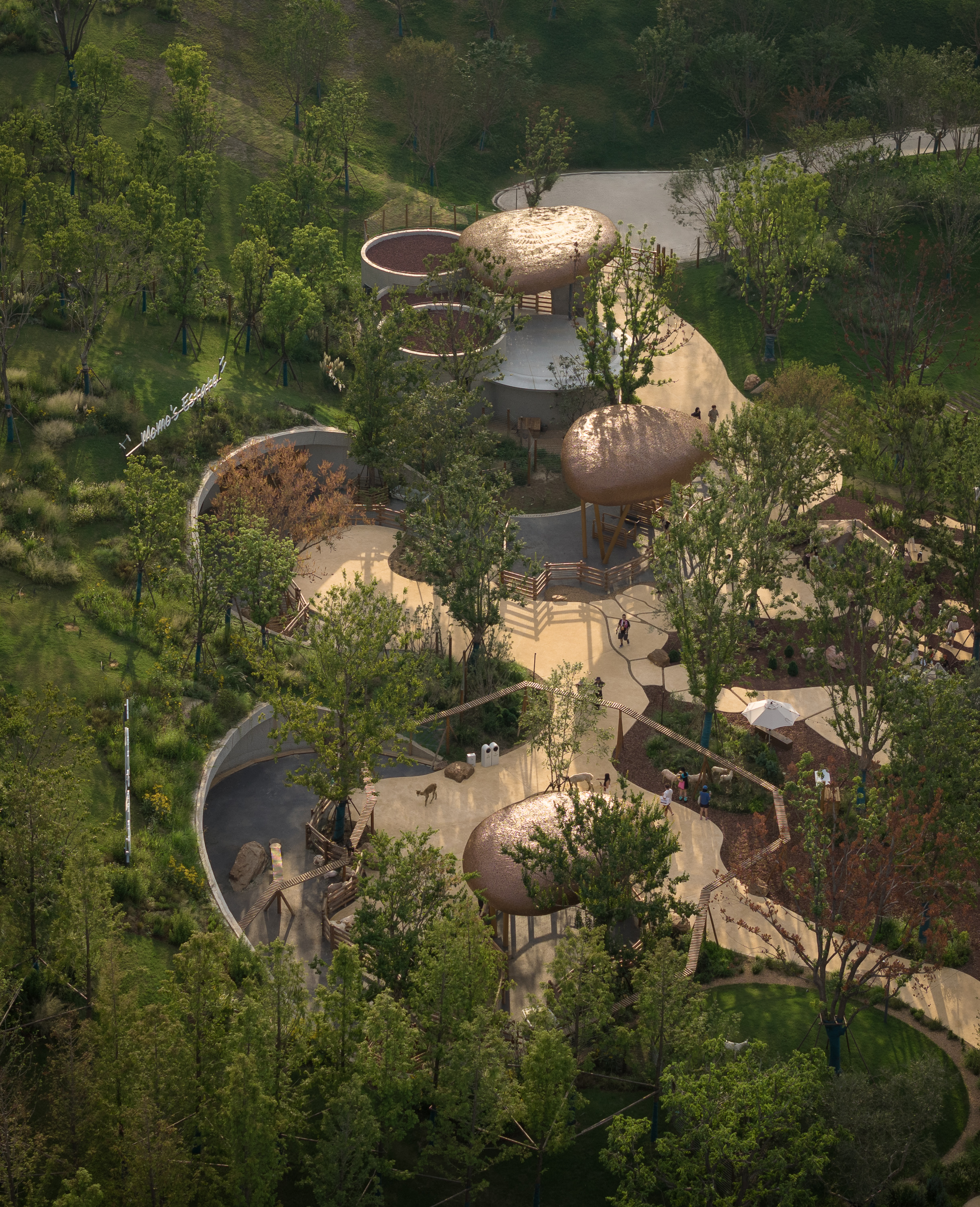 LuxeIsland Farm by Various Associates, a Chinese animal farm with fantastical structures and open spaces