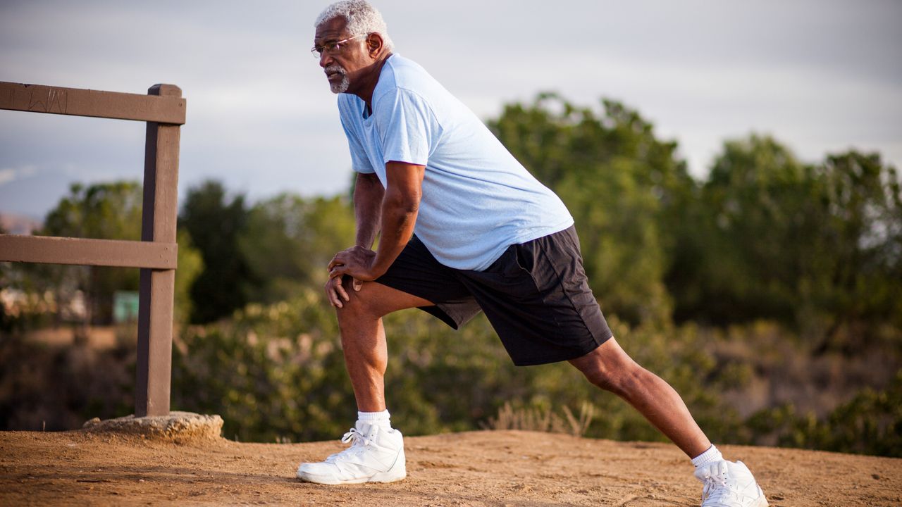 Man performing a lunge