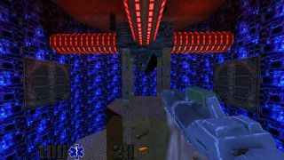 A modified Quake 4 level in Quake 2