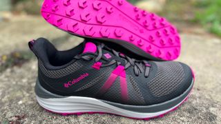 Columbia Escape Pursuit running shoes on pavement