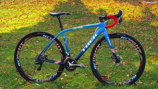 Trek designers and Knight Composites pulled out all the stops with this beautiful blue fade paint scheme and matching wheels