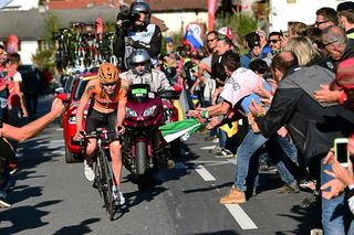 Anna van der Breggen was solo, but certainly not alone, on her winning rider in Innsbruck