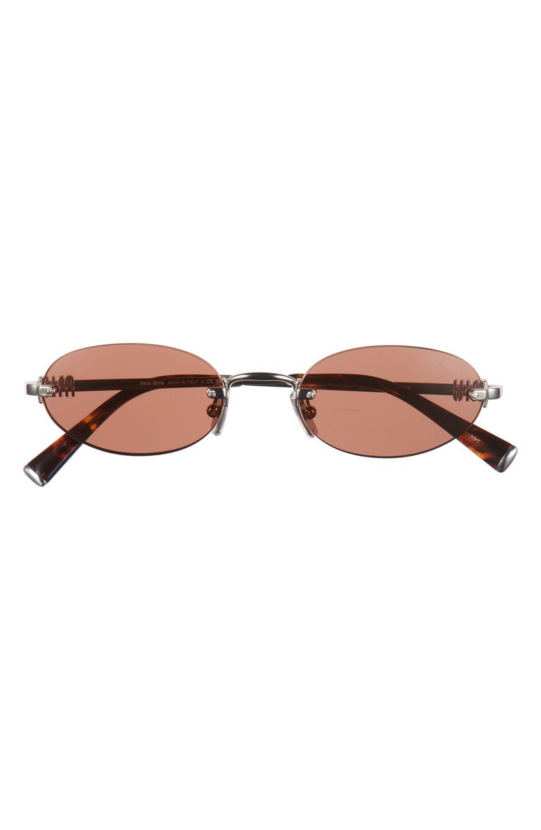 51mm Oval Rimless Sunglasses