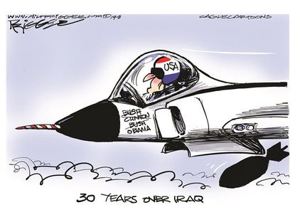 Obama cartoon U.S. world Iraq