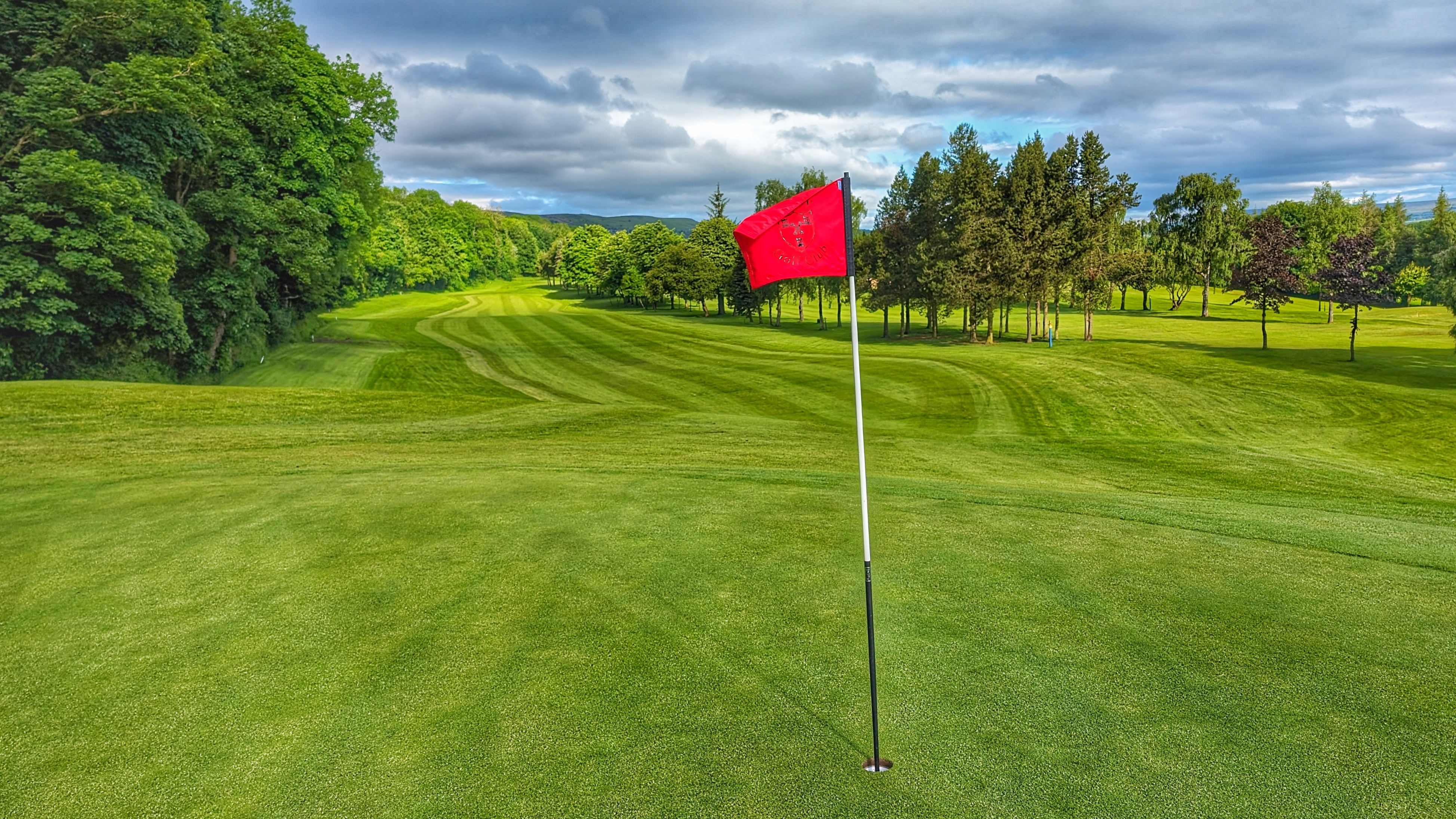 Looking back down the tough par-4 fourth at Otley