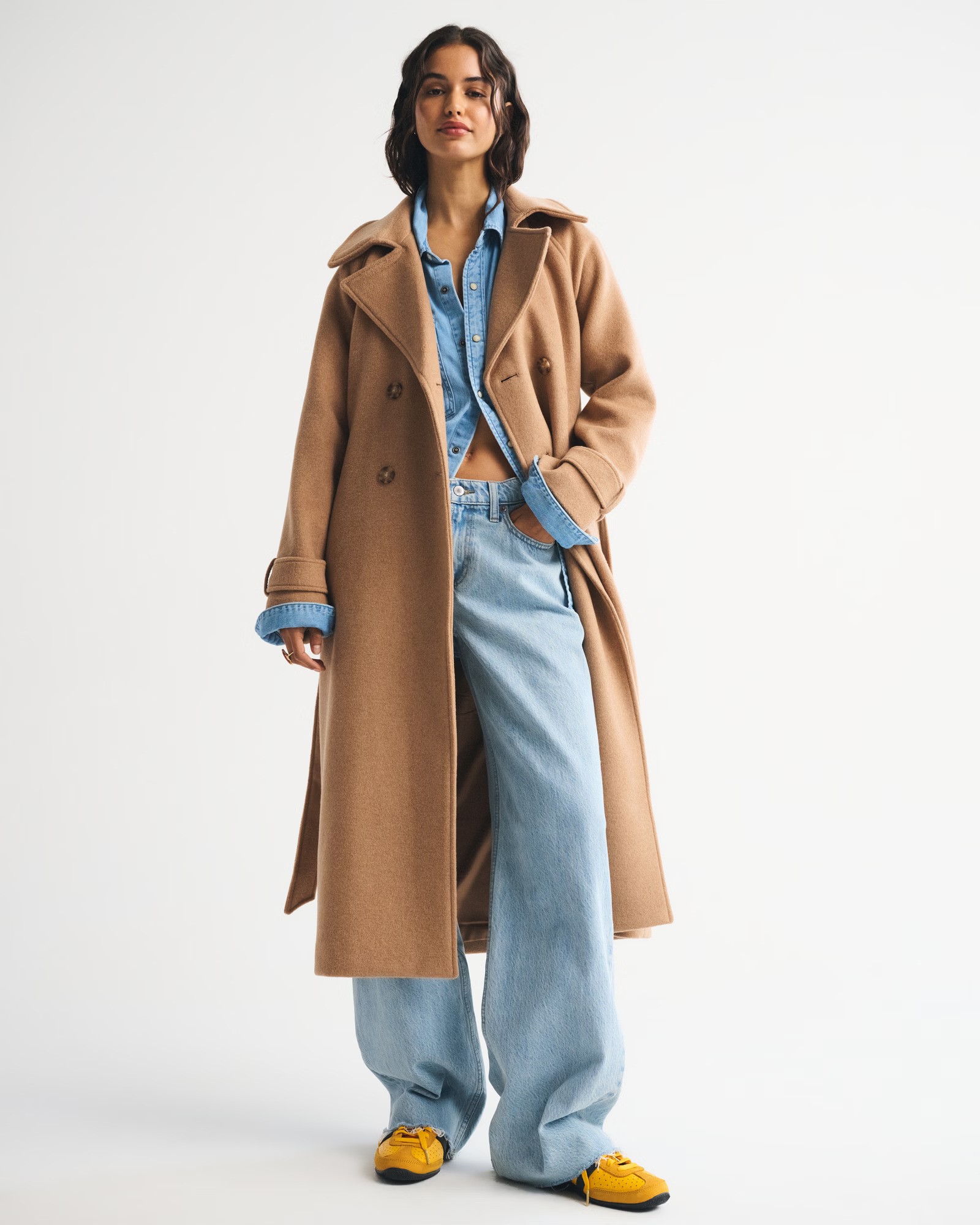 A&amp;amp;f Carrie Wool-Blend Trench Coat