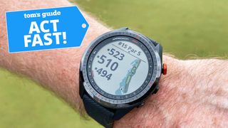 Garmin Approach S62 golf watch.